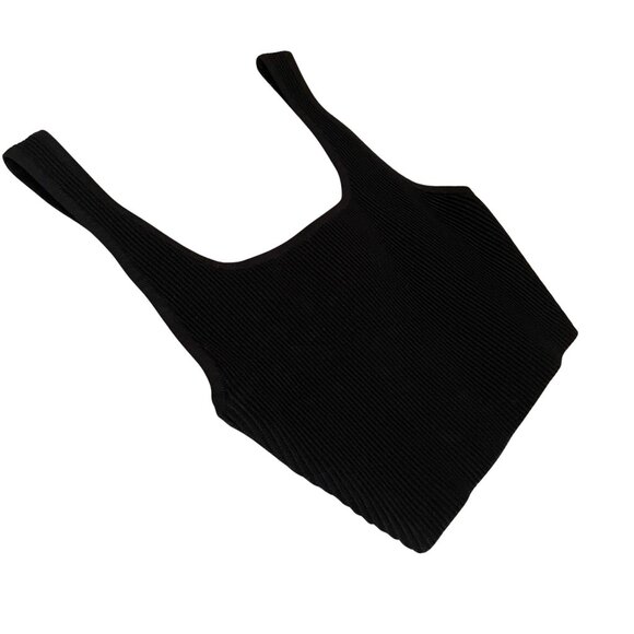 Aritzia Babaton Sculpt Knit Cropped Tank• Black • US Small - Picture 2 of 7